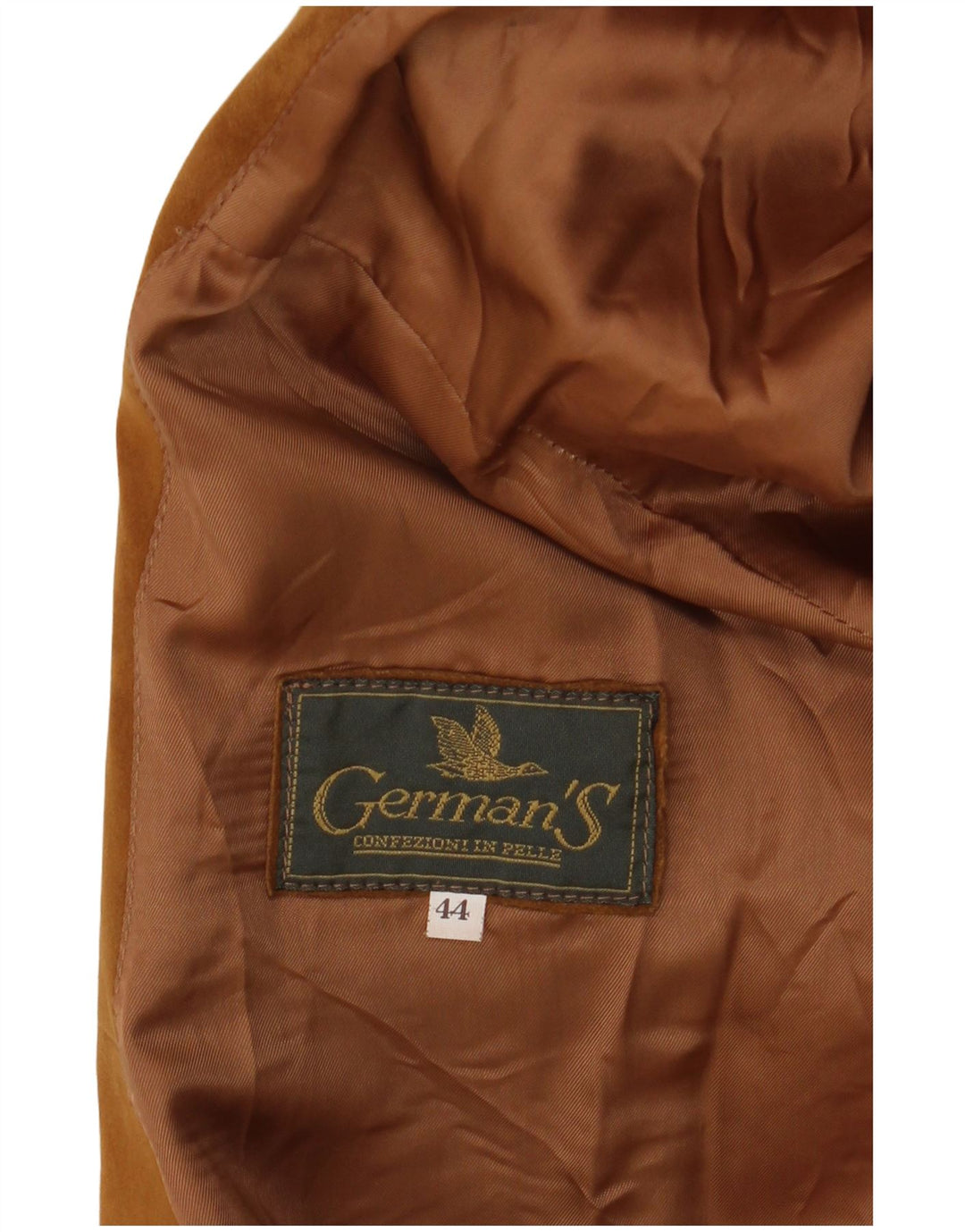 GERMAN'S Womens Oversized Suede Overcoat EU 44 XL Brown Animal Print