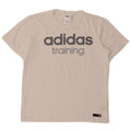 Adidas Hommes Climalite Graphic T-Shirt Top Blanc Moyen Coton