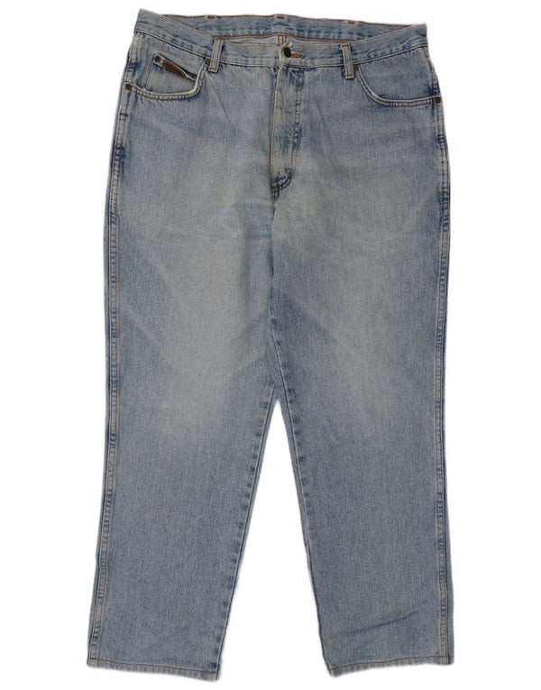 Wrangler Mens IDAHO Straight Jeans W38 L30 Blue Cotton