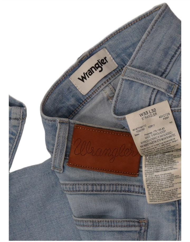 Wrangler Womens Strangler Slim Jeans W33 L29 Blue Cotton