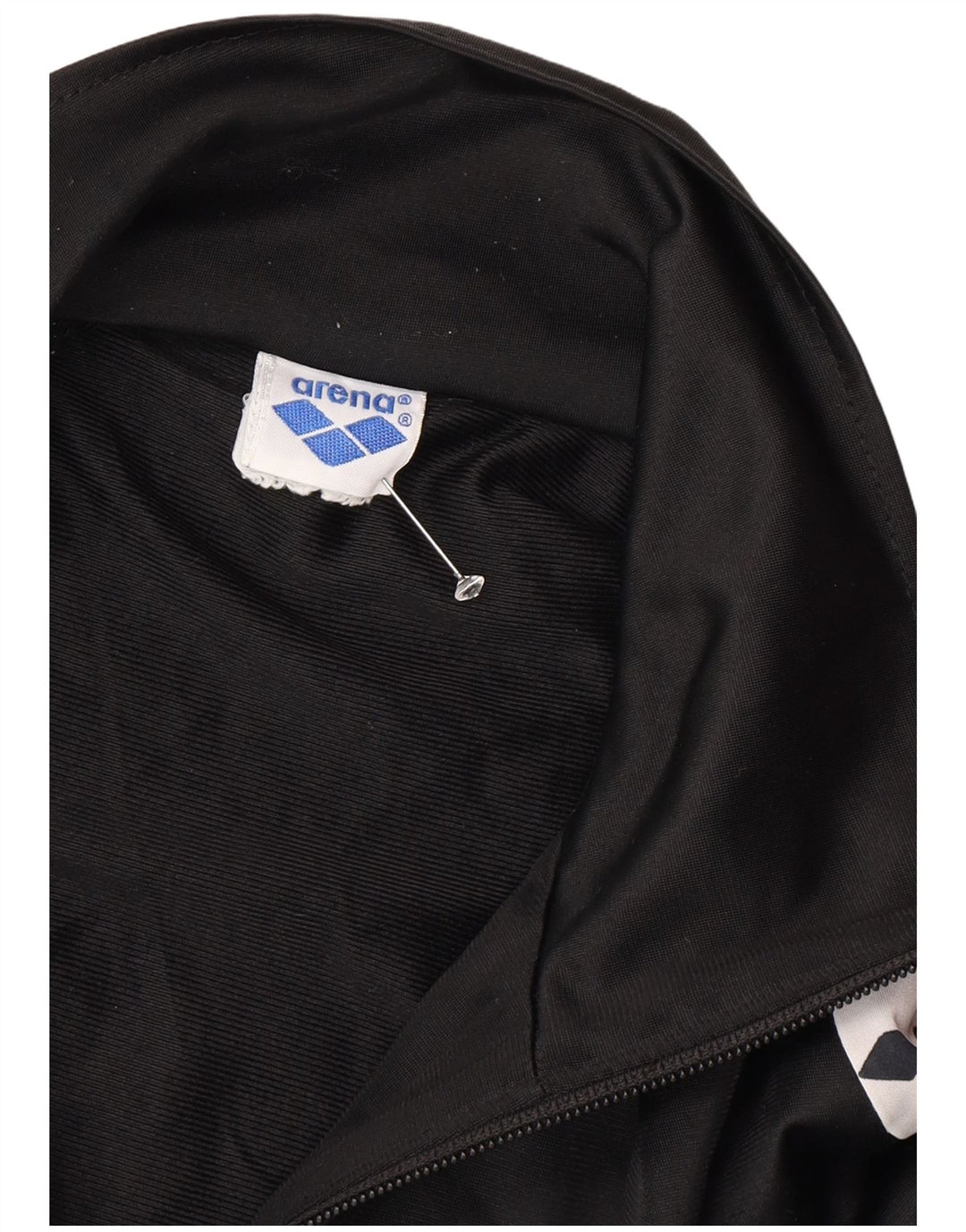 ARENA Mens Graphic Tracksuit Top Jacket Large Black Colourblock
