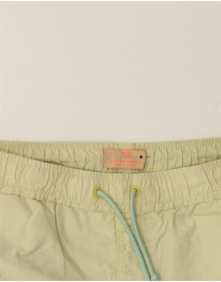 SCOTCH SHRUNK Boys Graphic Swimming Shorts 9-10 Years  Yellow Vintage Scotch Shrunk and Second-Hand Scotch Shrunk from Messina Hembry 