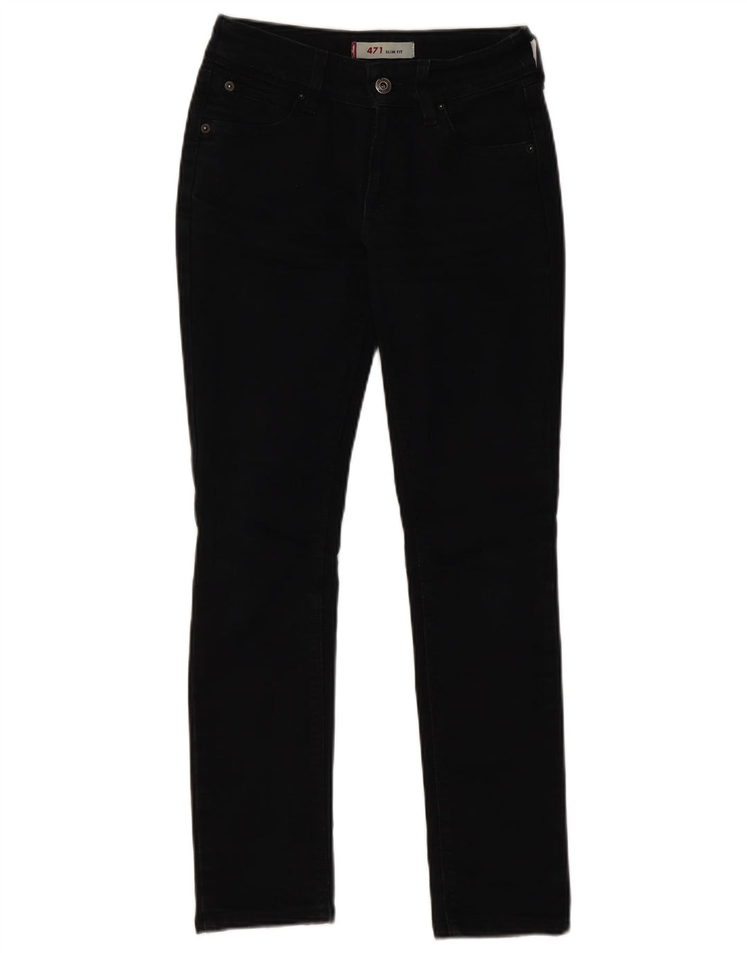 Jeans Levi's 471 Slim da donna W26 L28 cotone nero