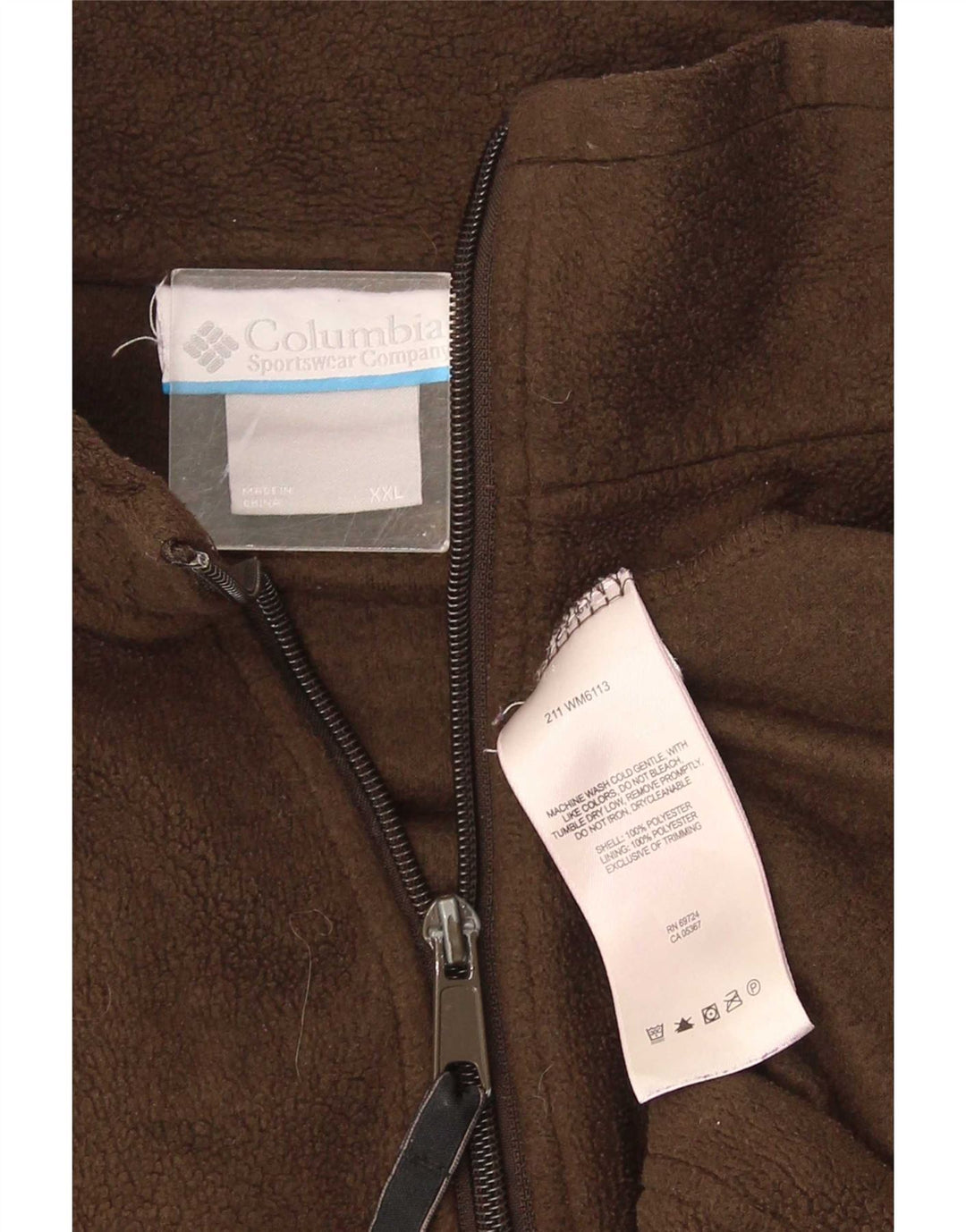Columbia Chaqueta polar para hombre UK 44 2XL Marrón Poliéster