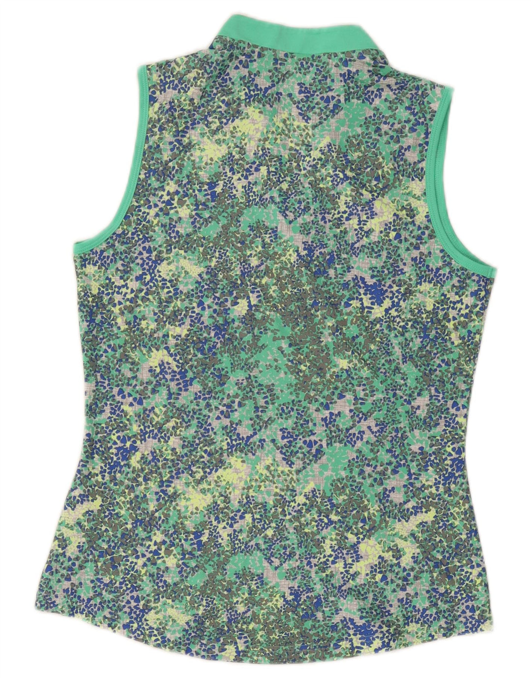 Γυναικείο γιλέκο γκολφ Adidas Top UK 10 Small Green Spotted Polyester