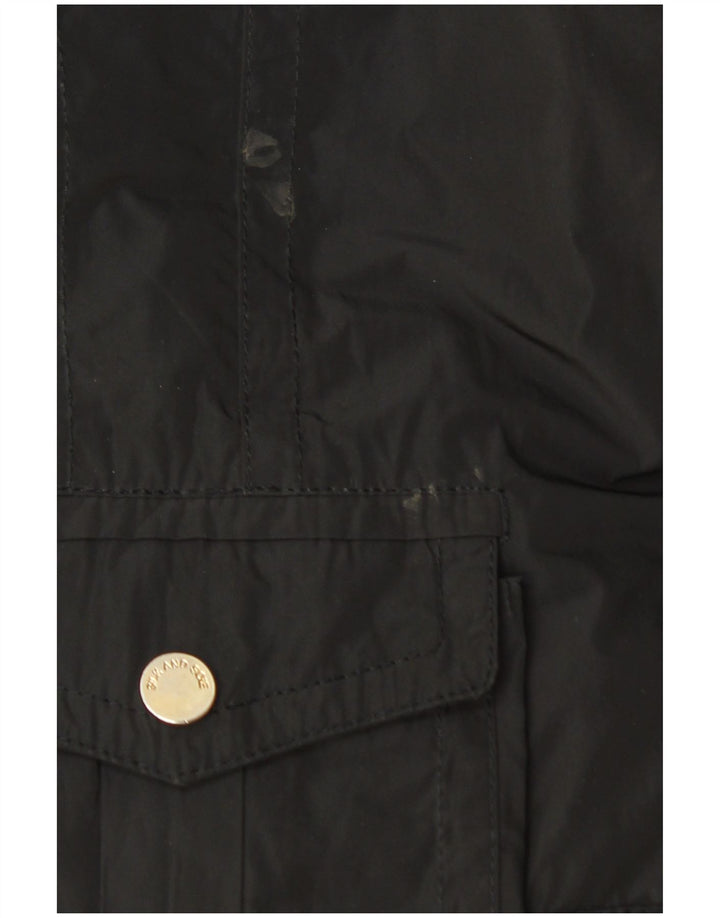Silk and Soie Womens Hooded Padded Jacket IT 44 Medium Black Polyamide