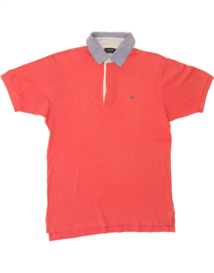 BROOKSFIELD Mens Polo Shirt IT 52 Large Red Cotton Vintage Brooksfield and Second-Hand Brooksfield from Messina Hembry 