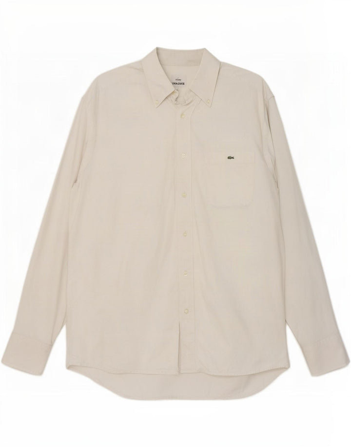 Lacoste Mens Shirt Size 42 Large White Cotton