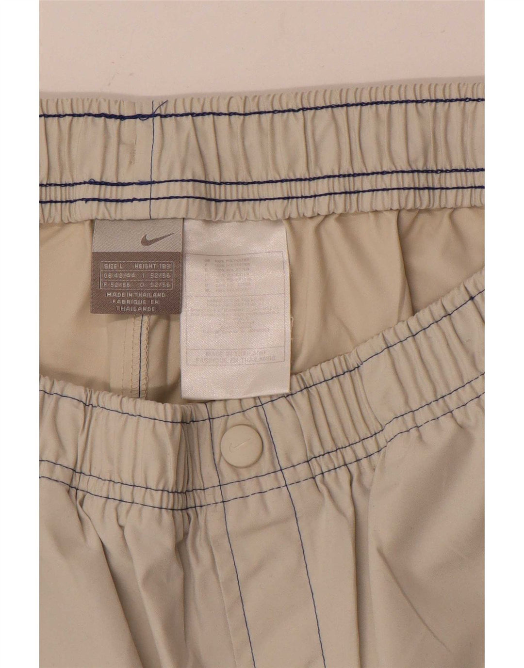 Nike Mens Bermuda Sport Shorts UK 42/44 Large Beige Polyester