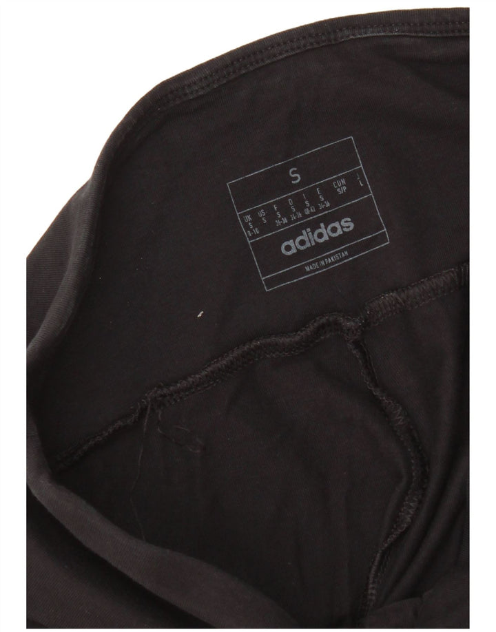Leggings grafici da donna Adidas UK 8/10 piccoli neri