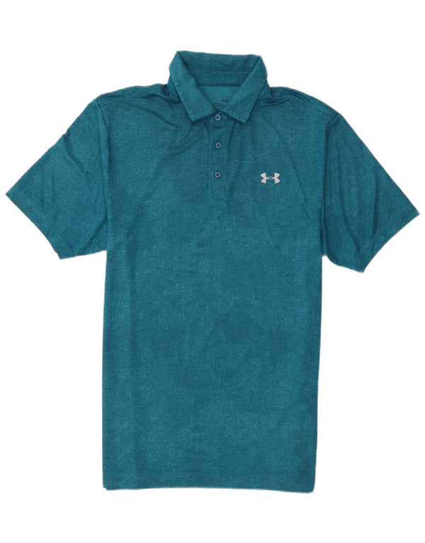 Under Armour Mens Heat Gear Polo Shirt Small Blue