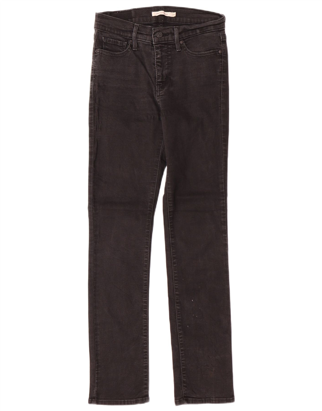 LEVI'S Womens 312 Shaping Slim Jeans W26 L30 Black Cotton