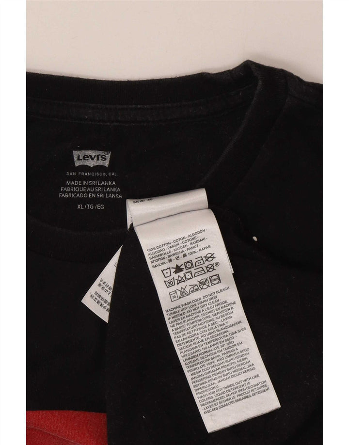 Levi's Mens Graphic T-Shirt Top XL Black Cotton