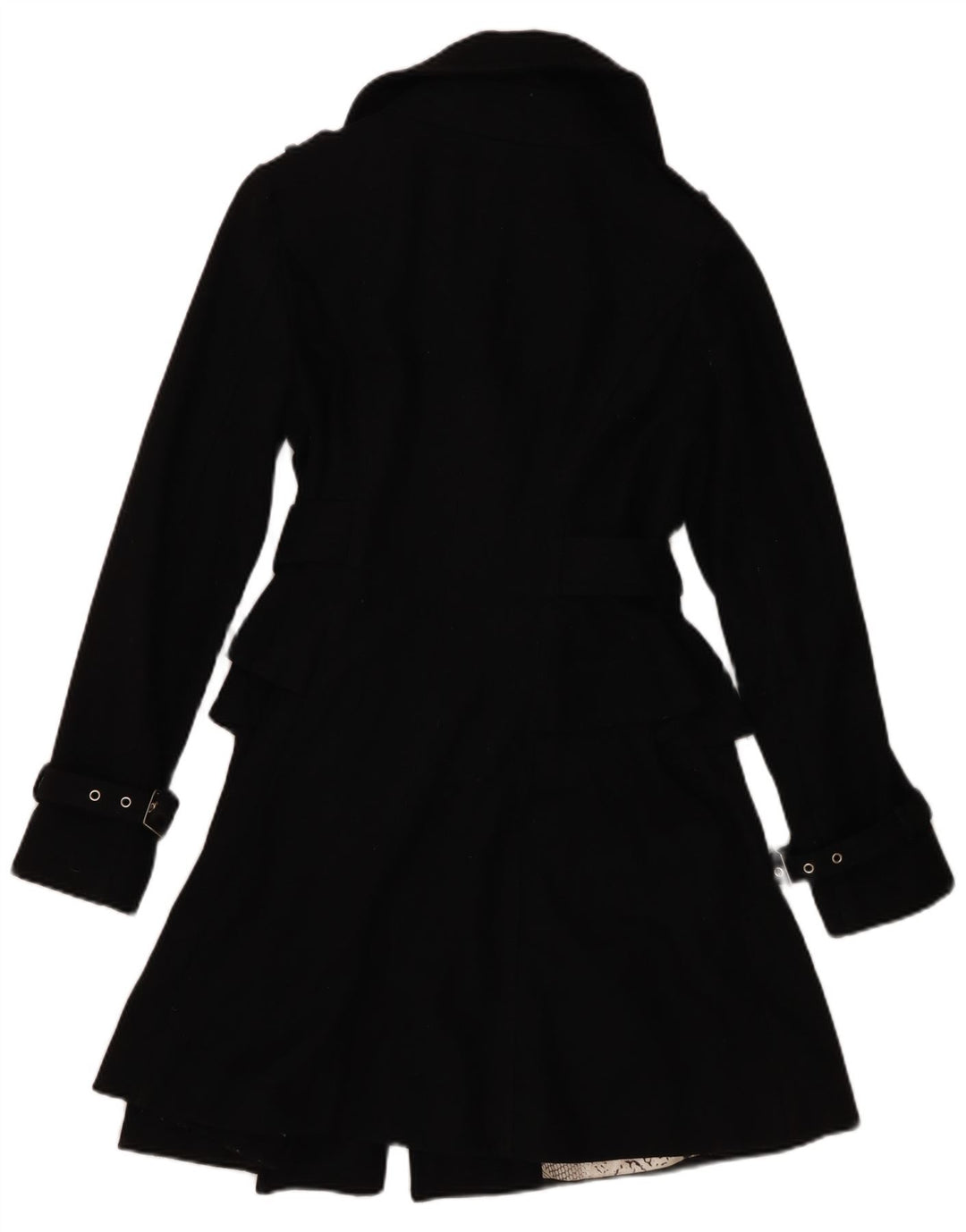 Guess Womens Princess Coat UK 12 Medium Black Wool Classic