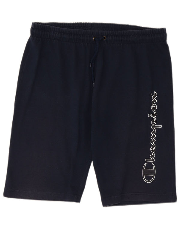 Champion Mens Graphic Sport Shorts XL Navy Blue Cotton