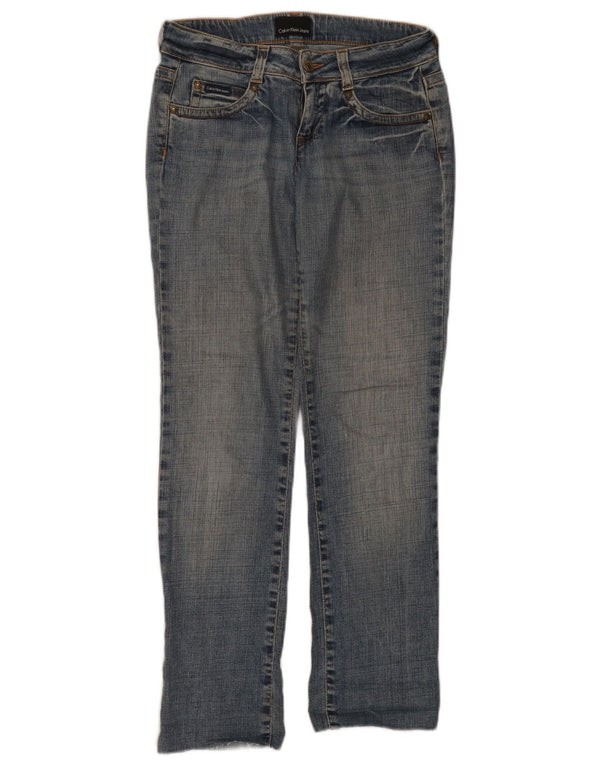 Calvin Klein Womens Slim Jeans W26 L30 Blue Cotton