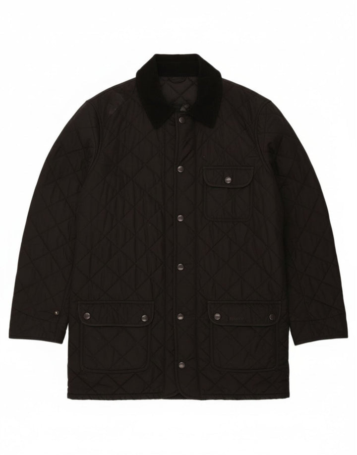 Cappotto trapuntato da uomo Barbour UK 40 grande poliestere nero