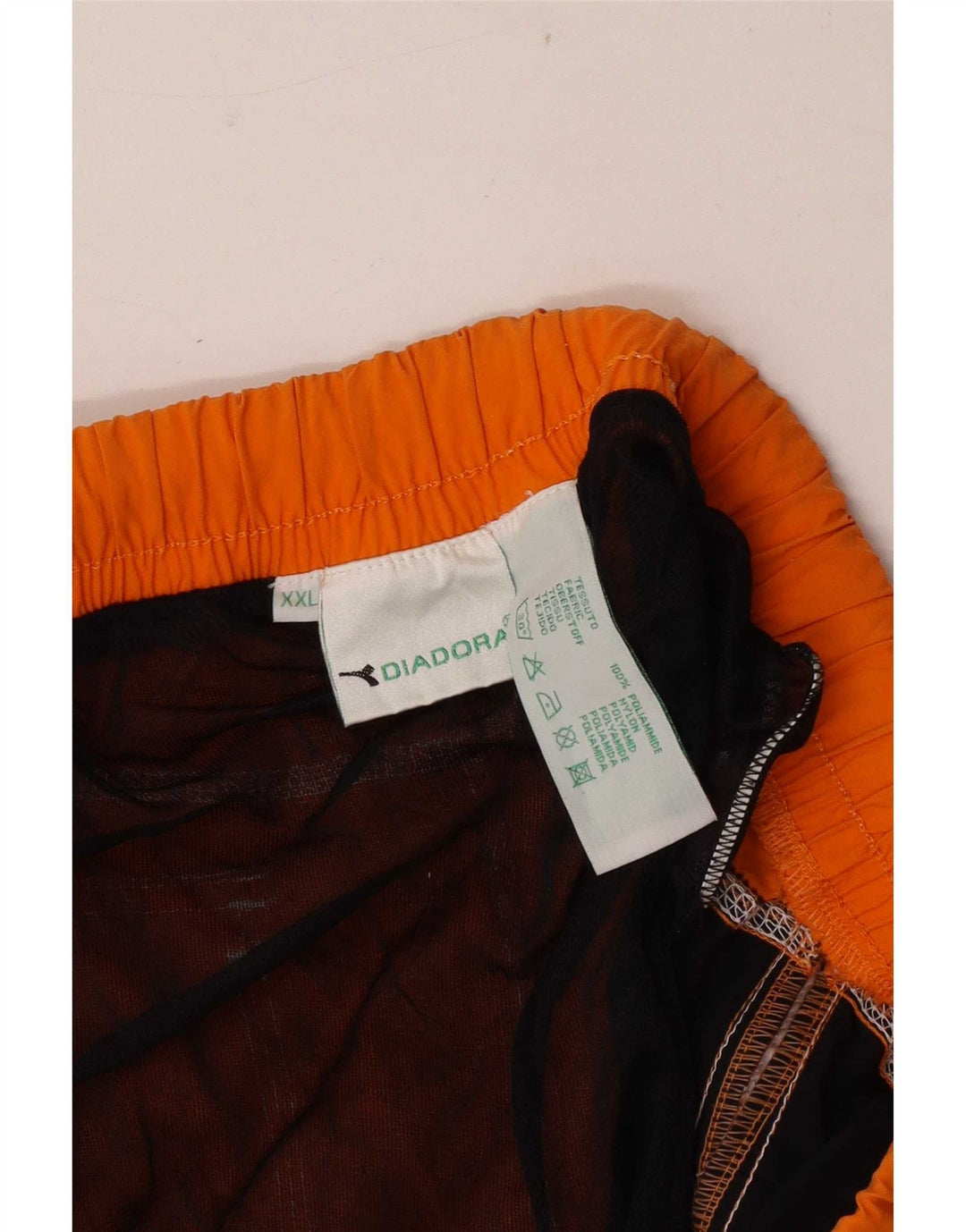 Diadora Mens Regular Swimming Shorts 2XL Orange Colourblock Polyamide
