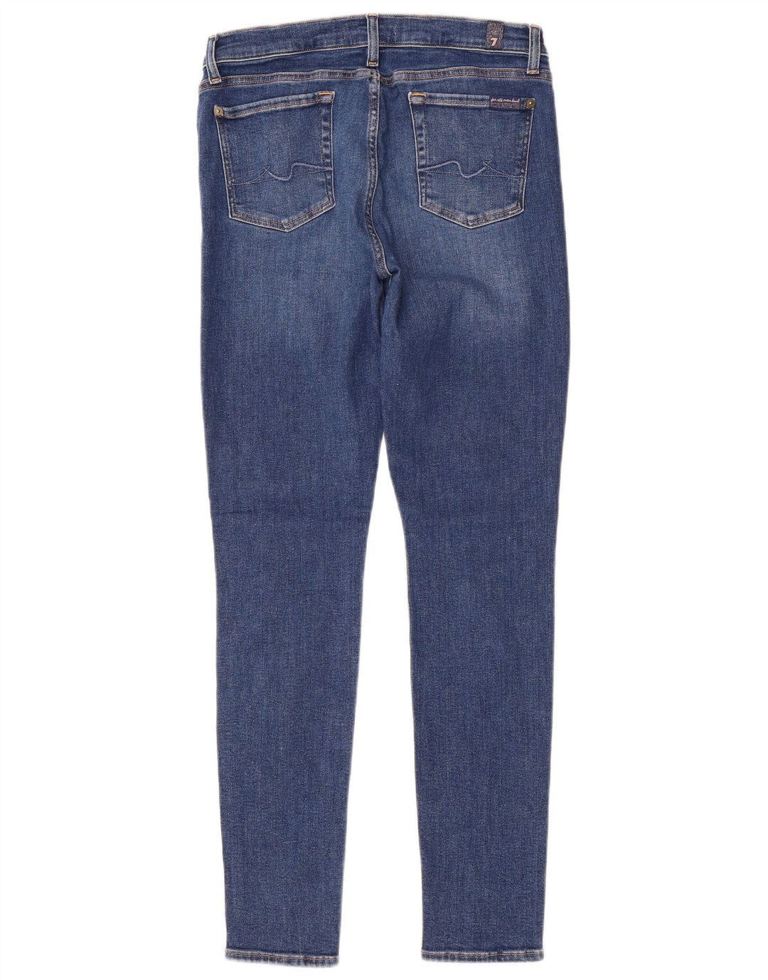 7 For All Mankind Womens Skinny Jeans W30 L30 Blue Polyester