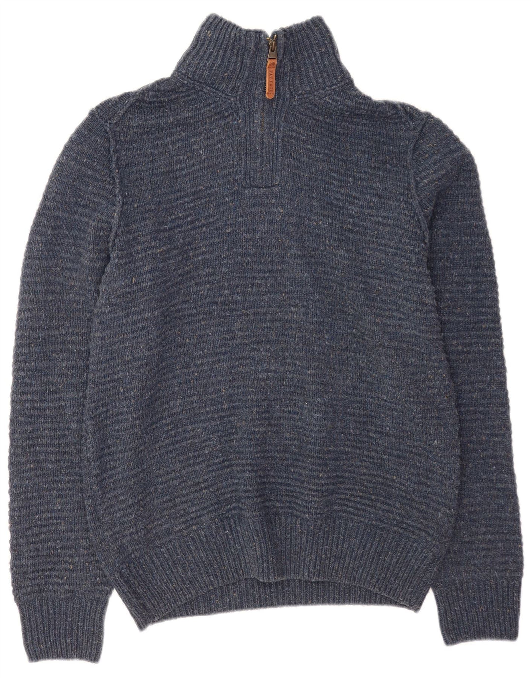 Fat Face Mens Zip Neck Jumper Sweater Medium Blue Acrylic