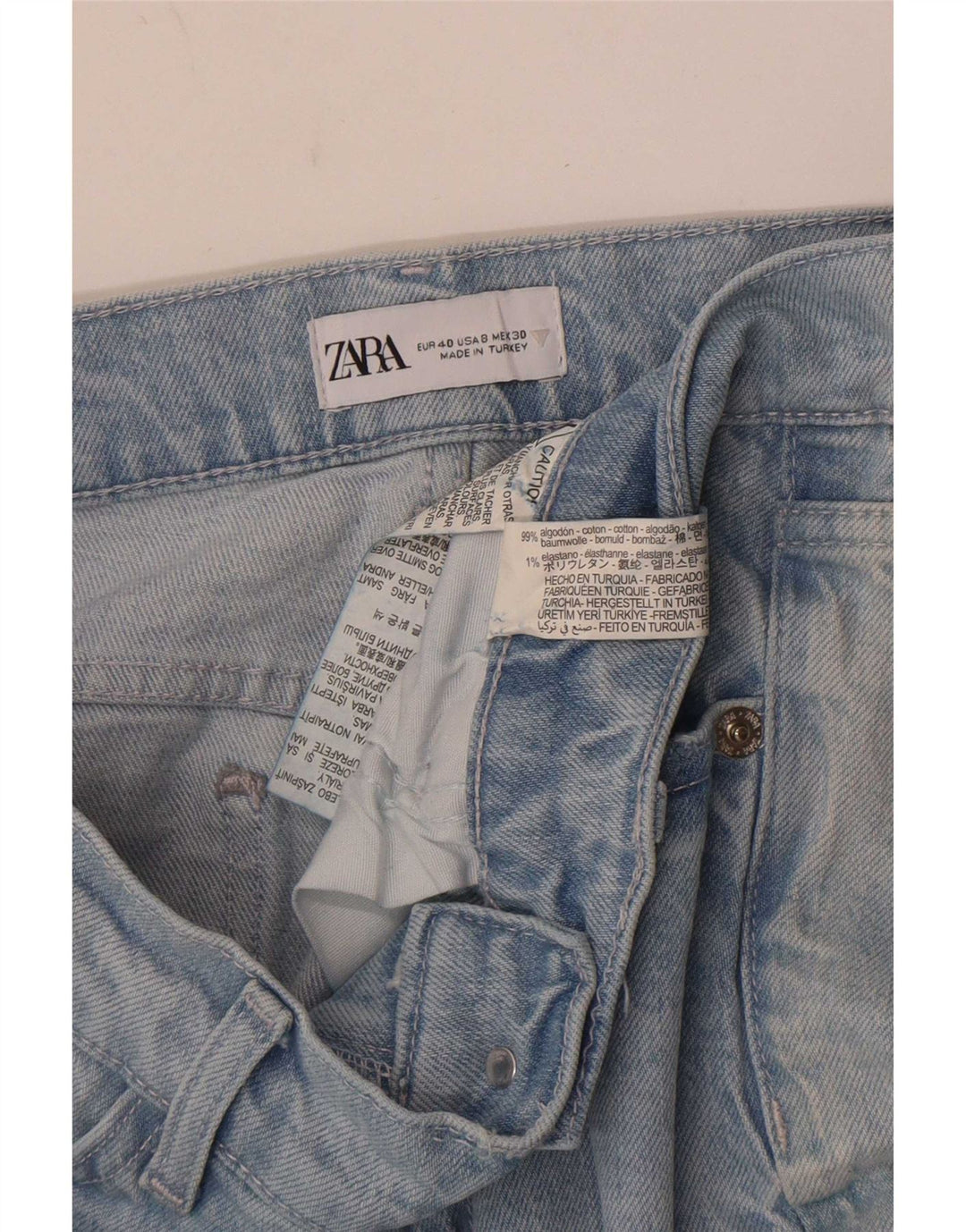 Zara Womens Straight Jeans EU 40 Medium W30 L30 Blue Cotton