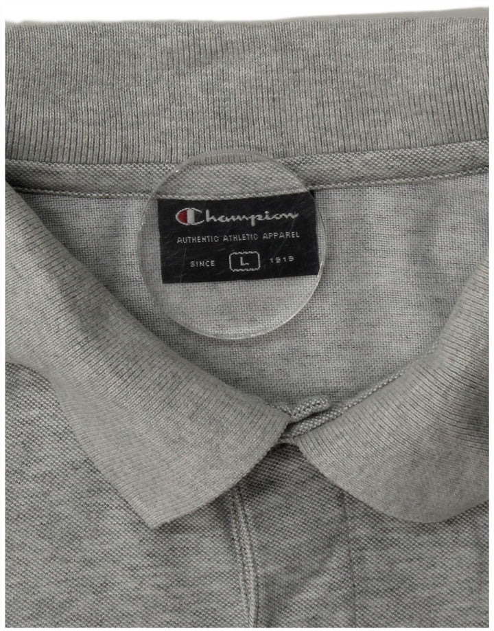 Champion Mens Polo Shirt Large Grey