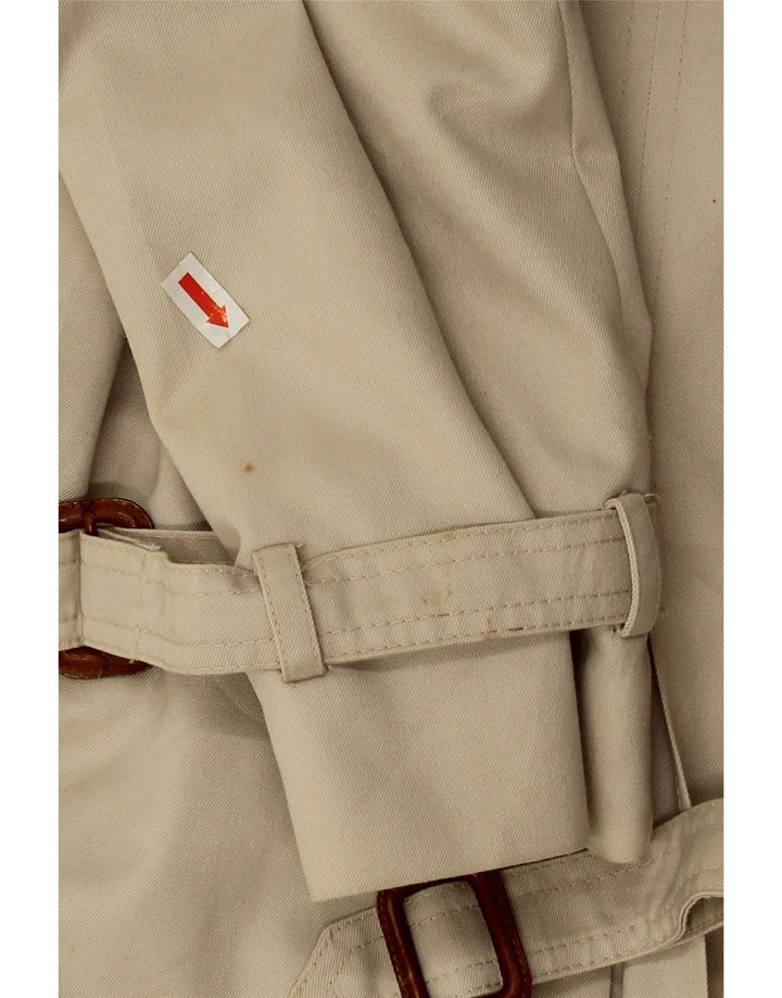 Aquarama Womens Trench Coat UK 10 Small Beige Polyester