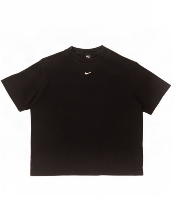 Nike Womens Oversized T-Shirt Top UK 10 Small Black Cotton