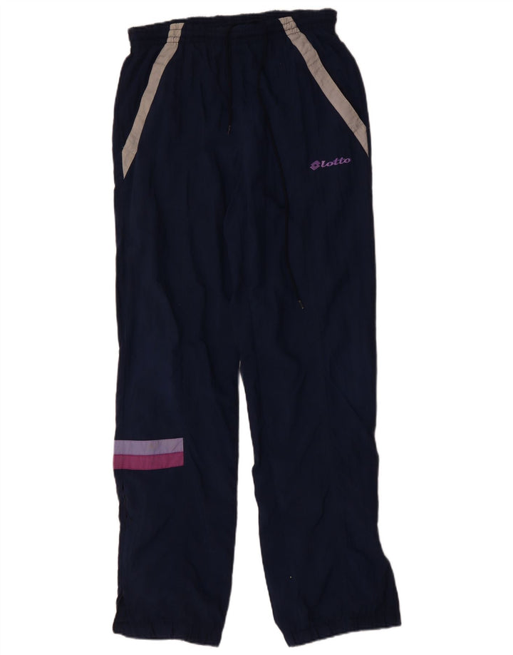 LOTTO Mens Tracksuit Trousers Small  Navy Blue Colourblock Polyester
