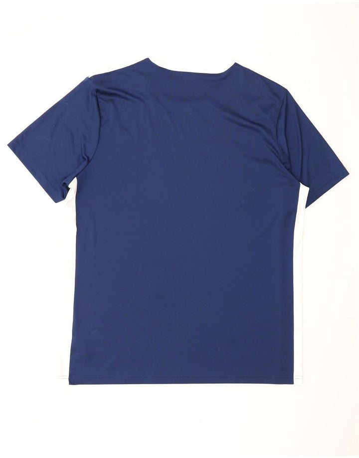 Adidas Mens Climalite T-Shirt Top XL Navy Blue Colourblock Polyester