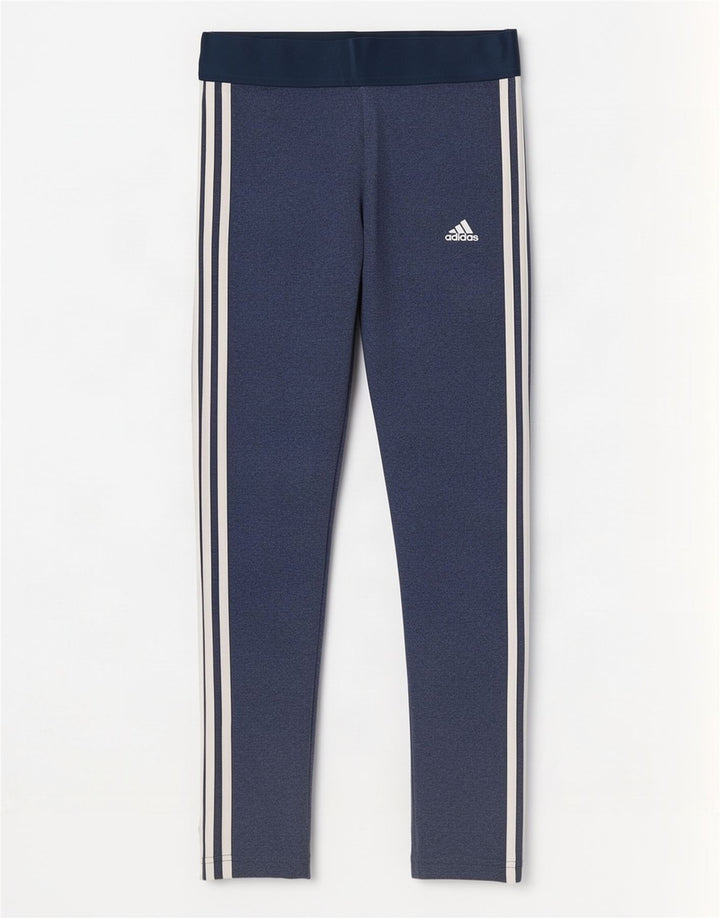 Adidas Womens Leggings UK 12/14 Medium Navy Blue Cotton