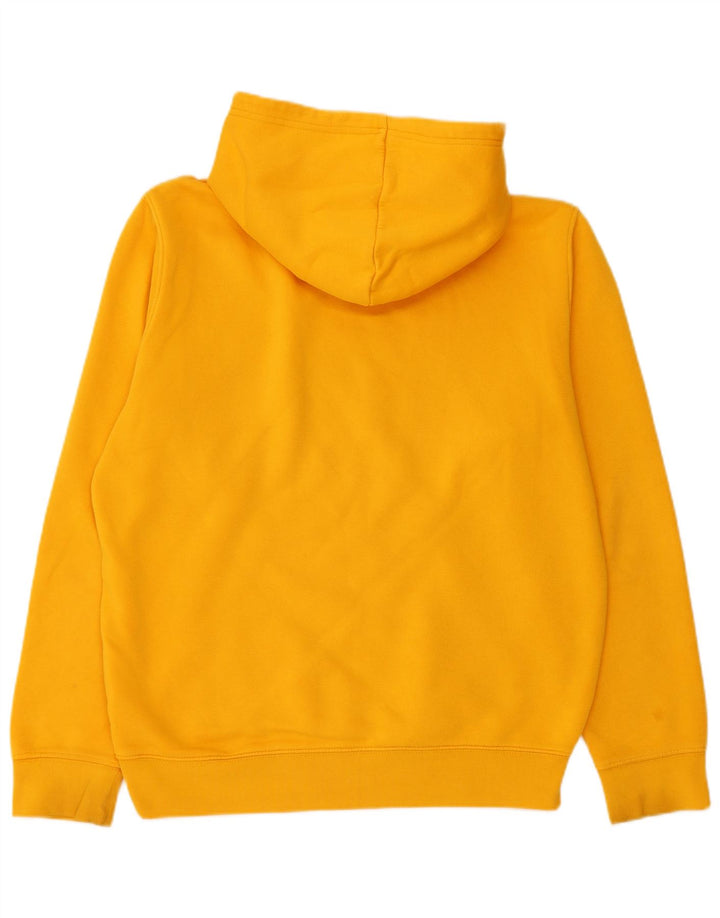 Champion Mens Graphic Hoodie Jumper Medium Yellow Cotton