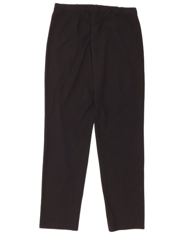 Marks & Spencer Womens High Waist Chino Trousers UK 14 Large W34 L32 Black