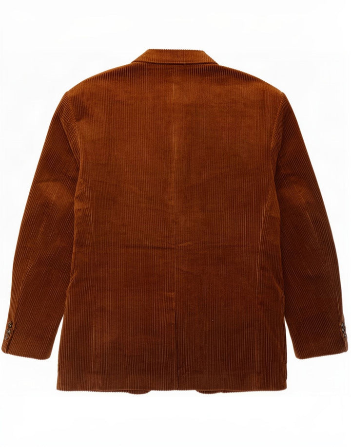 Stefanel Herre 2-knaps Corduroy Blazer Jacket IT 48 Medium Brun Bomuld