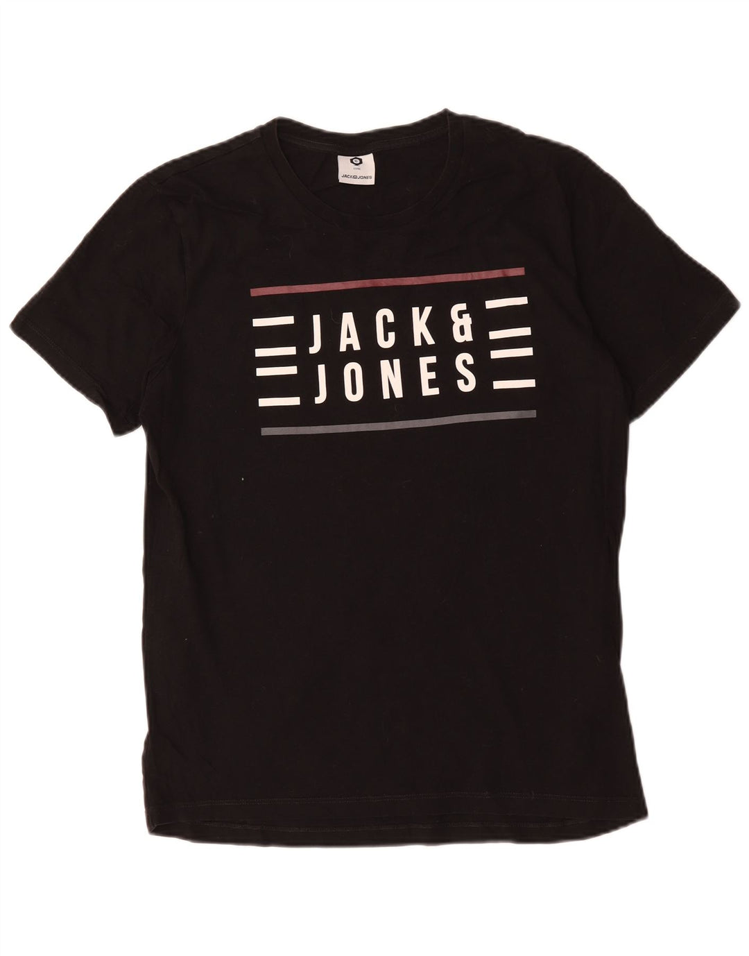 Jack & Jones Herre grafisk T-shirt Top Medium Sort Bomuld