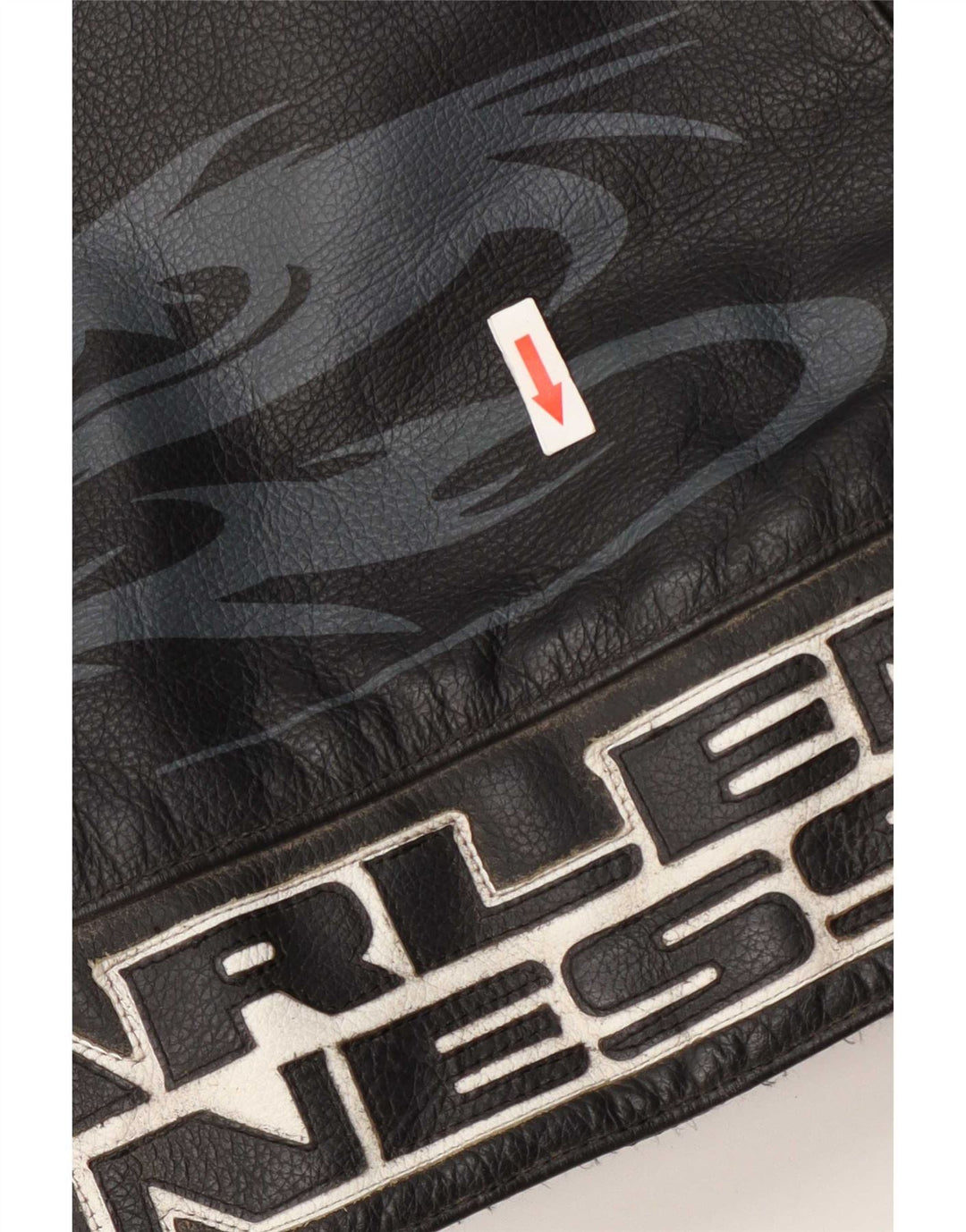 Arlen Ness Womens Motorstyle Graphic Racer Jacket Size 42 Large Black