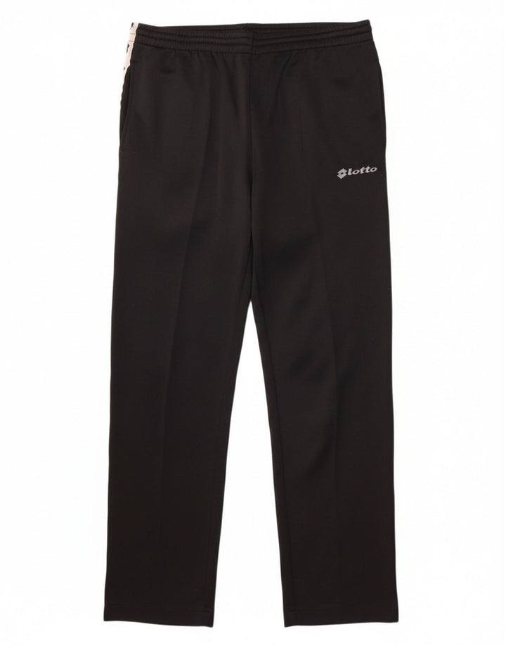 LOTTO Mens Graphic Tracksuit Trousers UK 36/38 Small  Black Polyester