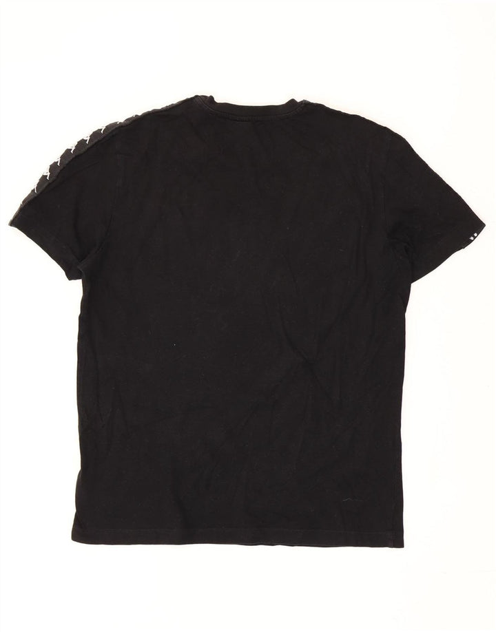 Męski T-shirt z grafiką Kappa, średni czarny