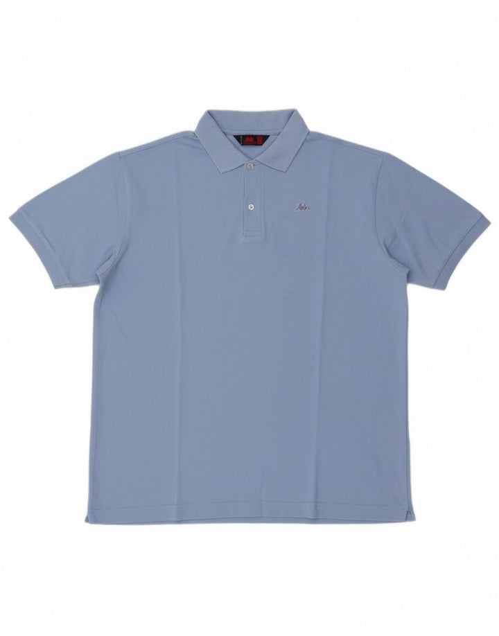 Kappa Mens Polo Shirt XL Blue Cotton