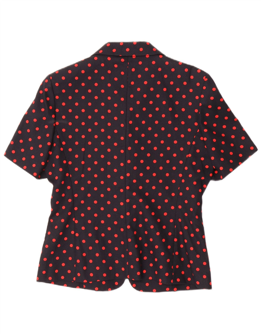 MELROSE Womens Short Sleeve Blazer Jacket IT 44 Medium Black Polka Dot