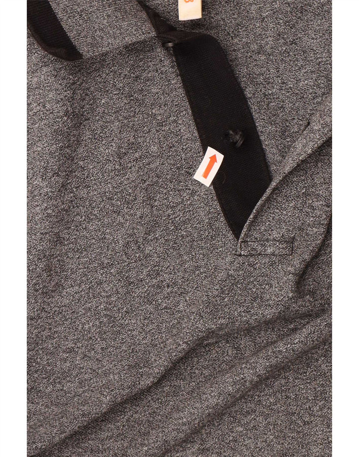 Sun68 Mens Long Sleeve Polo Shirt XL Grey Cotton