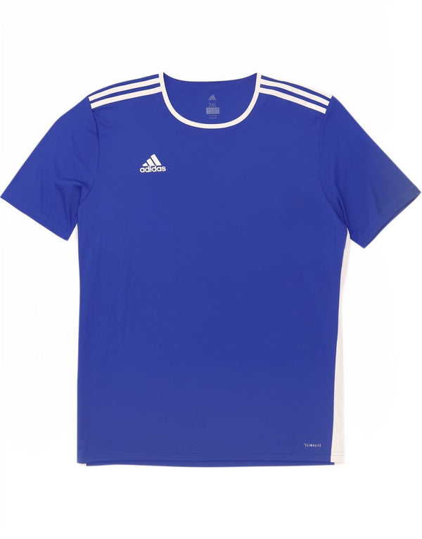 Adidas muška majica kratkih rukava 2XL plava poliesterska sportska boja