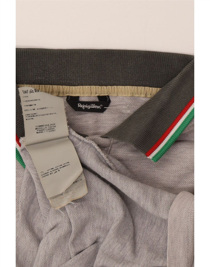 Tricou polo pentru bărbați Refrigiwear, bumbac gri mic