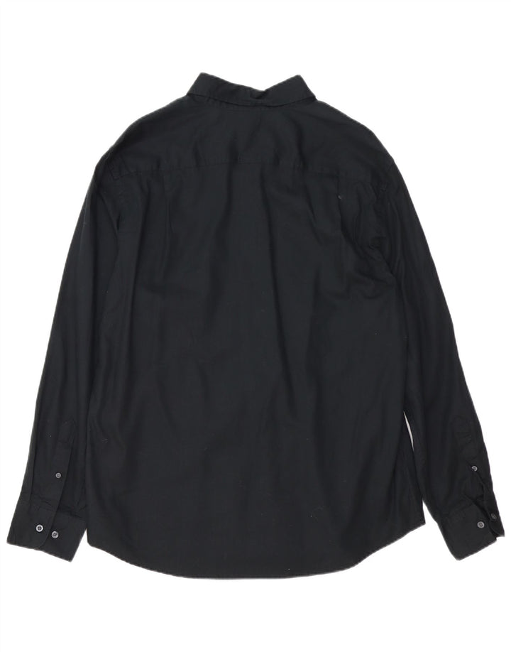 DOCKERS Mens Shirt Size 16 16 1/2 Large Black Cotton