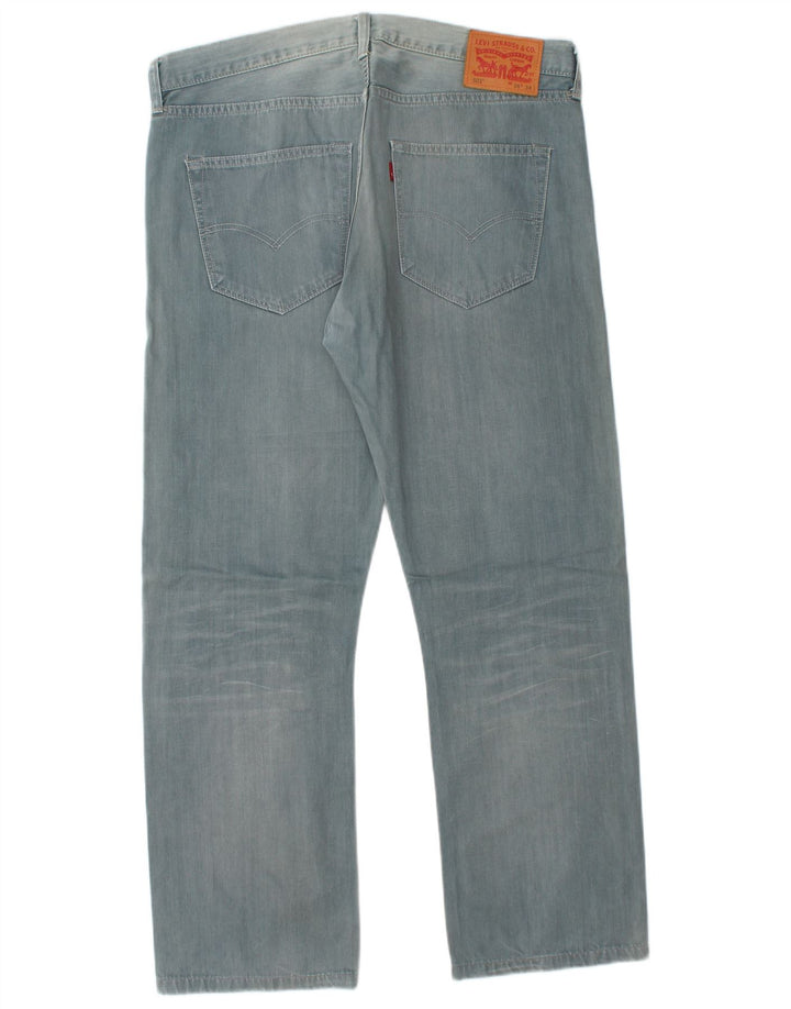 LEVI'S Mens 501 Straight Jeans W36 L29 Blue Cotton