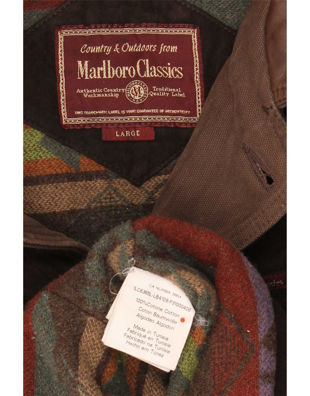 Ανδρικό Utility Jacket Marlboro Classics UK 40 Large Brown Βαμβακερό