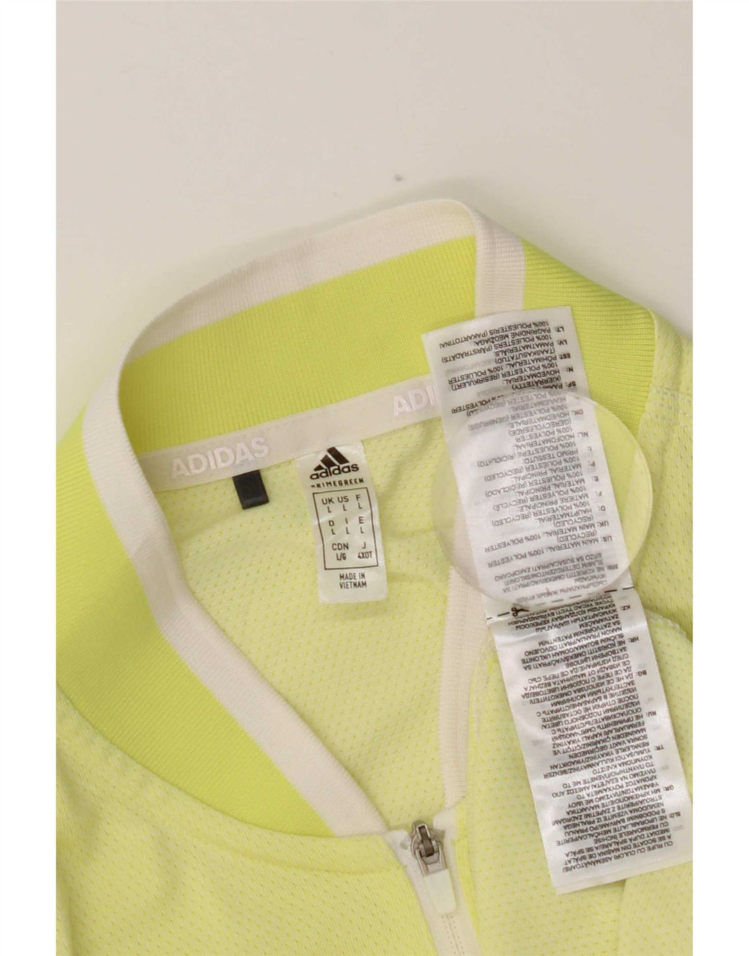 Canotta da donna Adidas UK 14 grande poliestere giallo