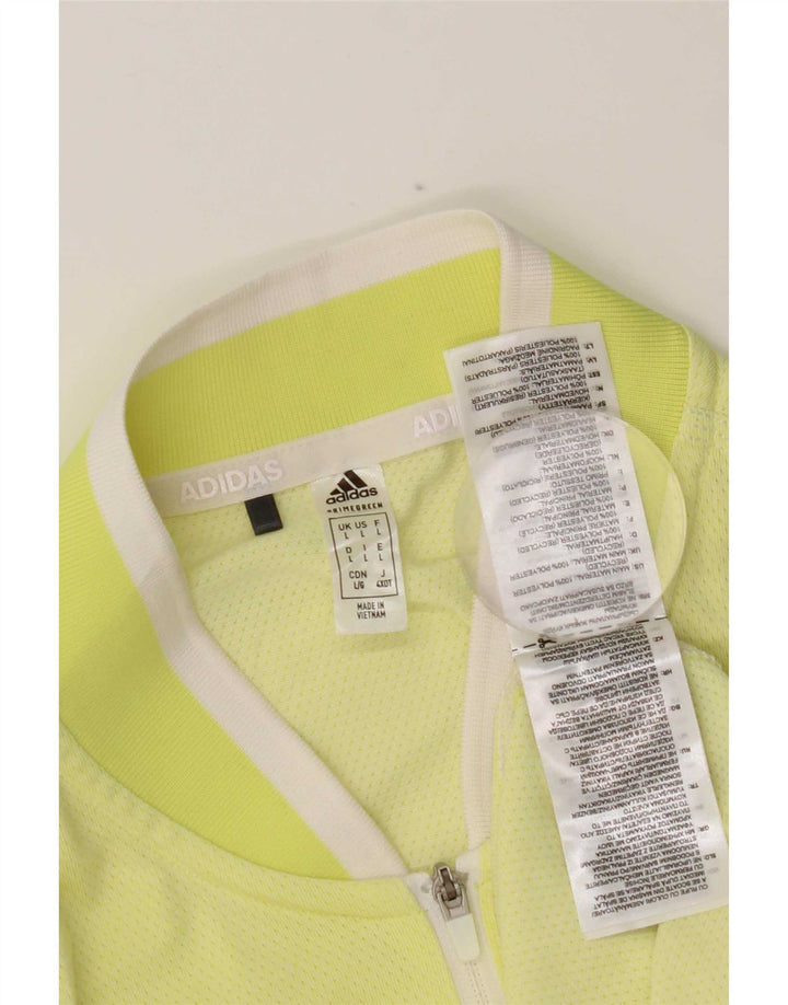 Canotta da donna Adidas UK 14 grande poliestere giallo