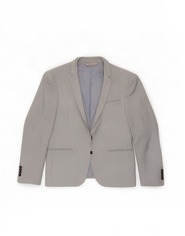 Blazer pentru bărbați Zara cu 2 nasturi EU 56 XL Poliester gri