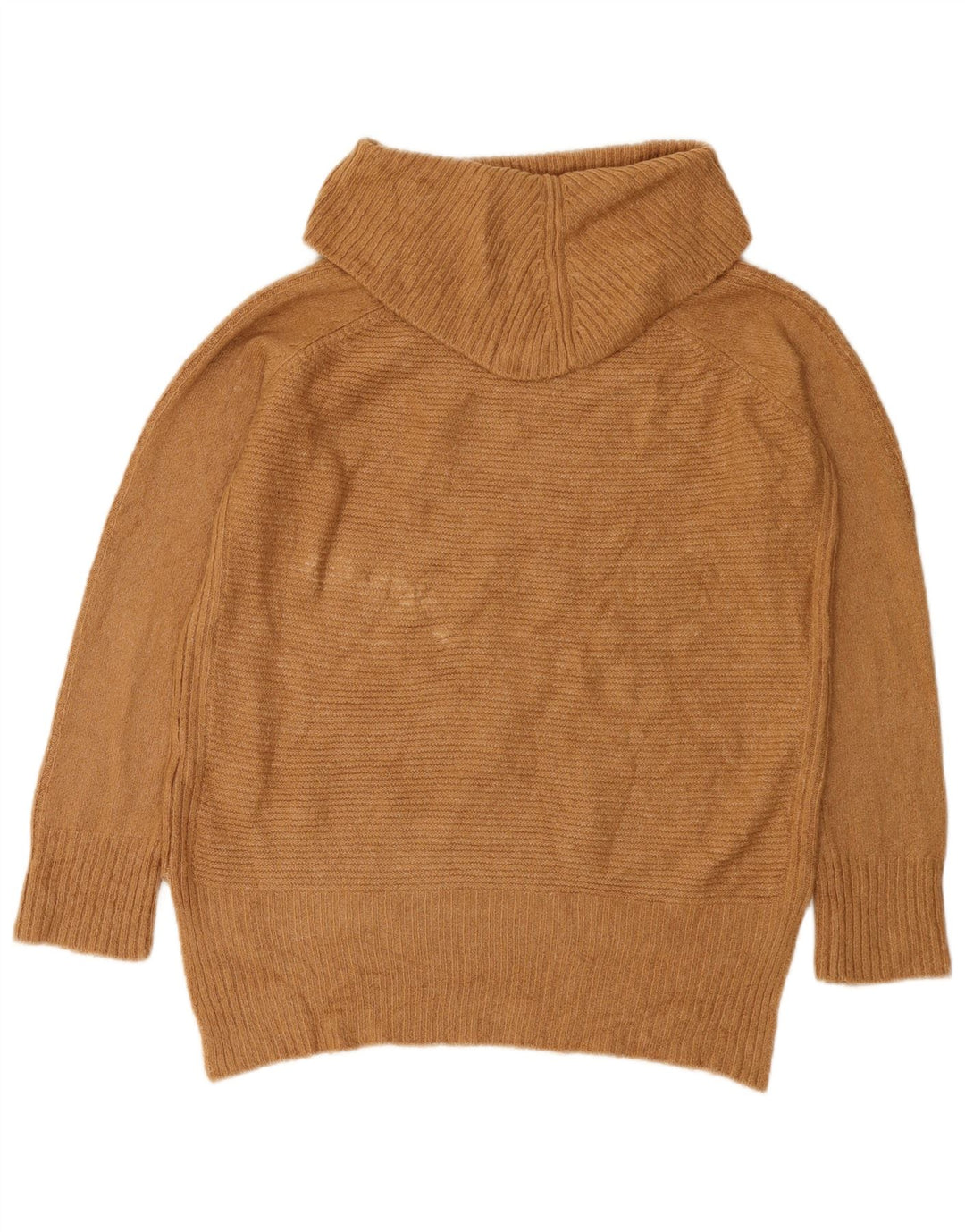 Oasis Womens Oversized Roll Neck Jumper Sweater UK 10 Small Beige Acrylic